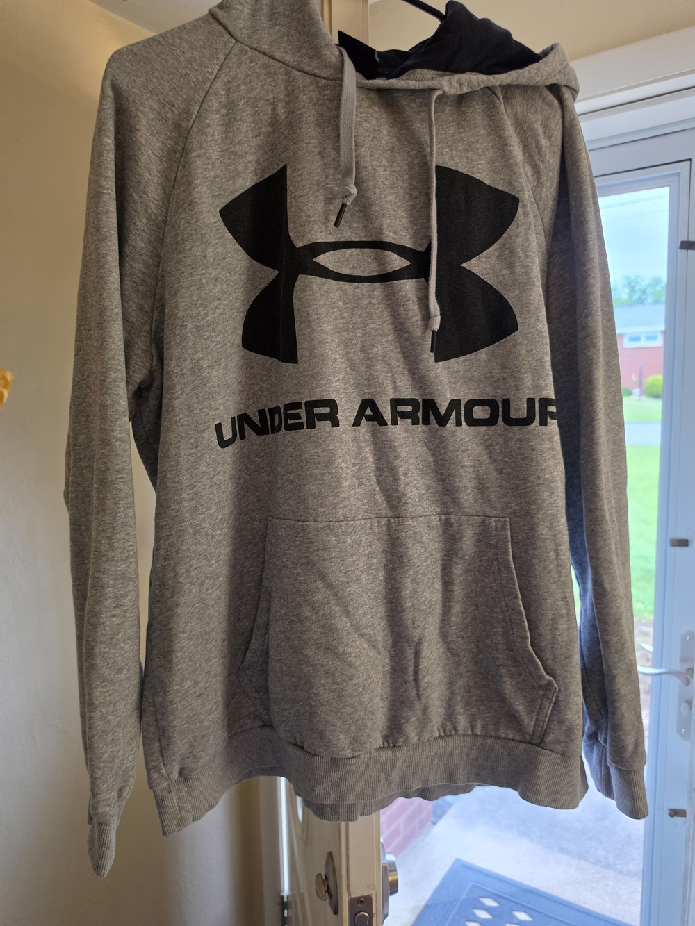 Under Armour Gray Hoodie with Black Logo